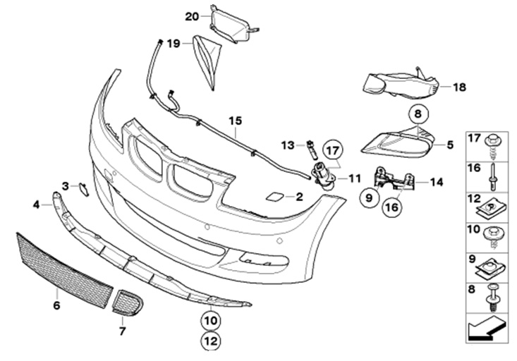 Bmw Front Bumper Parts Diagram Drivenheisenberg 9120